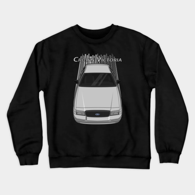 Ford Crown Victoria Police Interceptor - Silver Crewneck Sweatshirt by V8social